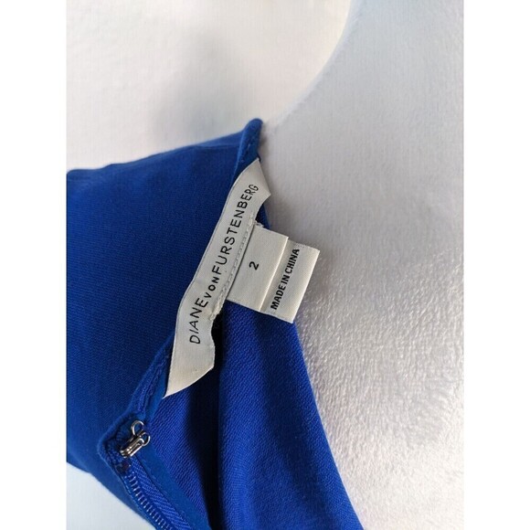 Diane von Furstenberg Evita Royal Blue Dress Size 2 - Picture 5 of 8